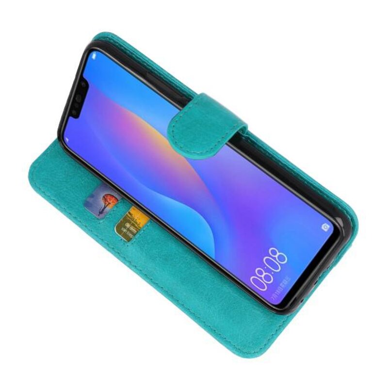 Bookstyle Wallet Hüllen Huawei P Smart Plus Cover Grün