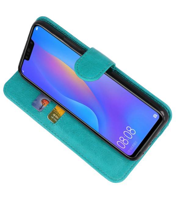 Bookstyle Wallet Tasker Huawei P Smart Plus Cover Grøn