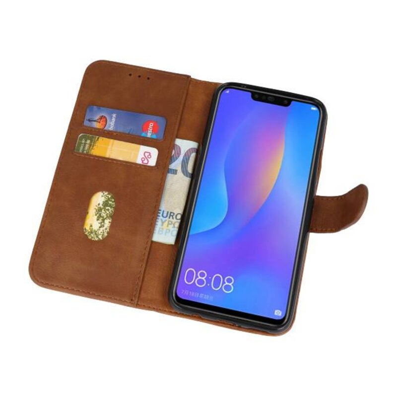 Etuis Portefeuille En Housse Huawei P Smart Plus Marron
