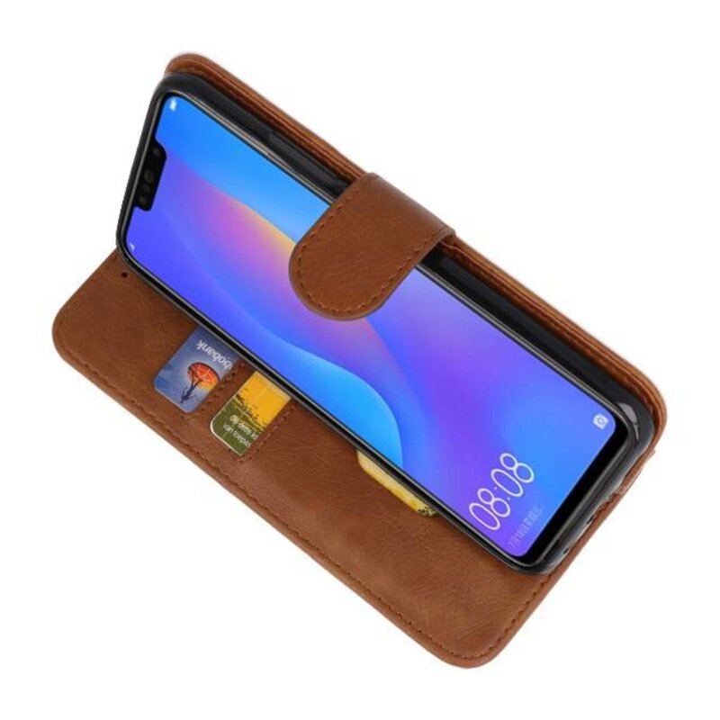 Fundas de monedero Bookstyle Huawei P Smart Plus Funda Marrón