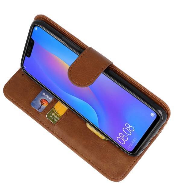 Bookstyle Wallet Tasker Huawei P Smart Plus Cover Brown