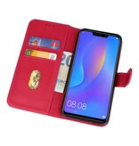 Bookstyle Wallet Tasker Huawei P Smart Plus Cover Pink