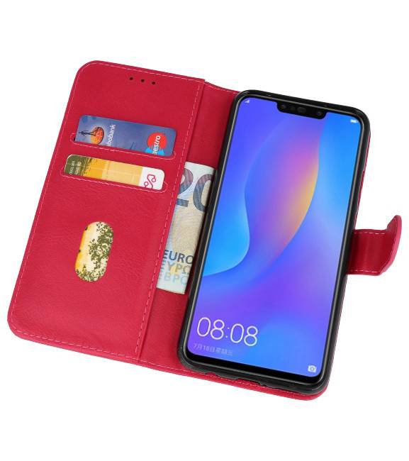Bookstyle Wallet Tasker Huawei P Smart Plus Cover Pink