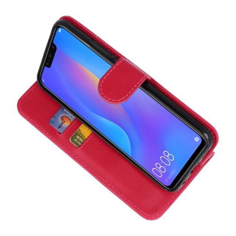 Bookstyle Wallet Tasker Huawei P Smart Plus Cover Pink