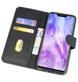 Bookstyle Wallet Cases Hoes voor Huawei Nova 3 Zwart