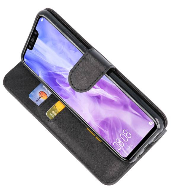 Bookstyle Wallet Cases Hoes voor Huawei Nova 3 Zwart