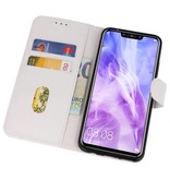 Bookstyle Wallet Cases Hoes voor Huawei Nova 3 Wit