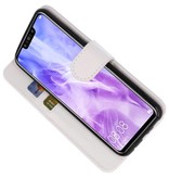 Bookstyle Wallet Cases Hoes voor Huawei Nova 3 Wit