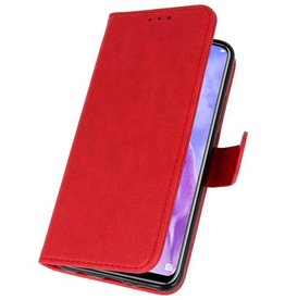 Bookstyle Wallet Cases Hoes voor Huawei Nova 3 Rood