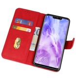 Etuis portefeuille en étui Huawei Nova 3 rouge