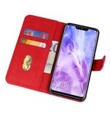 Bookstyle Wallet Cases Hoes voor Huawei Nova 3 Rood