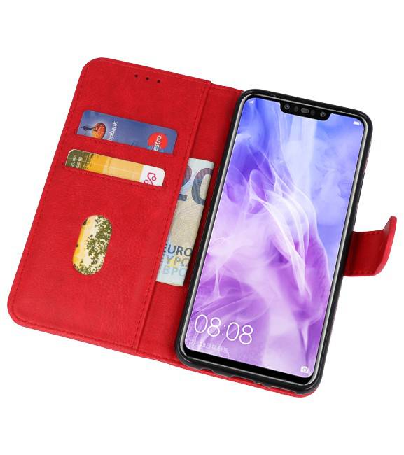 Etuis portefeuille en étui Huawei Nova 3 rouge