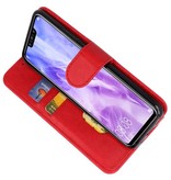 Bookstyle Wallet Cases Hoes voor Huawei Nova 3 Rood