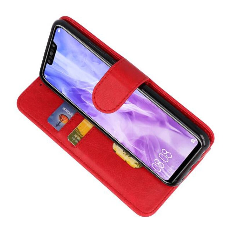 Custodie a portafoglio Bookstyle Custodia per Huawei Nova 3 Red