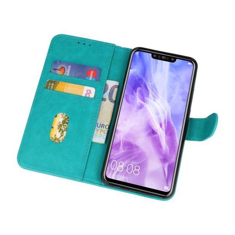 Etuis portefeuille en étui Huawei Nova 3 vert