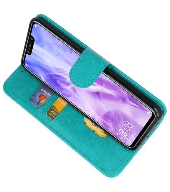 Bookstyle Wallet Cases Hoes voor Huawei Nova 3 Groen