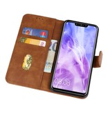 Bookstyle Wallet Cases Hoes voor Huawei Nova 3 Bruin