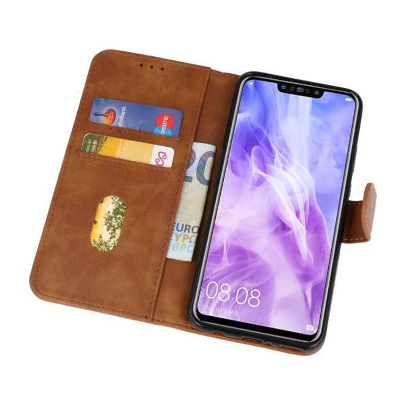 Bookstyle Wallet Cases Huawei Nova 3 Brun Taske
