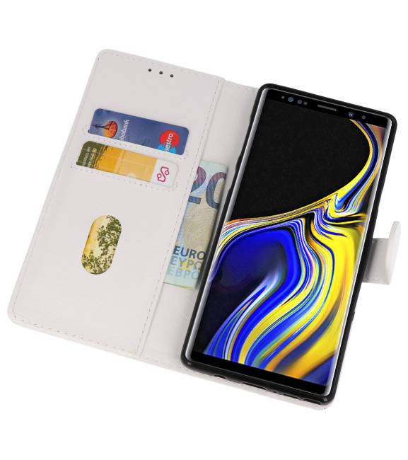 Etuis portefeuille portefeuille pour Galaxy Note 9 blanc