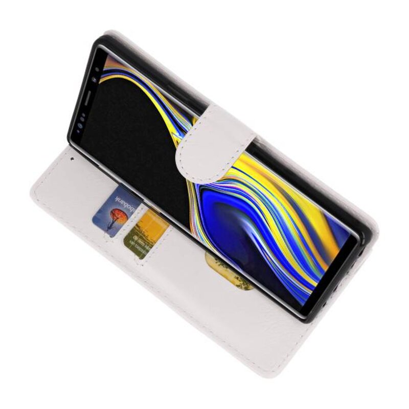 Etuis portefeuille portefeuille pour Galaxy Note 9 blanc