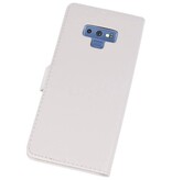 Etuis portefeuille portefeuille pour Galaxy Note 9 blanc
