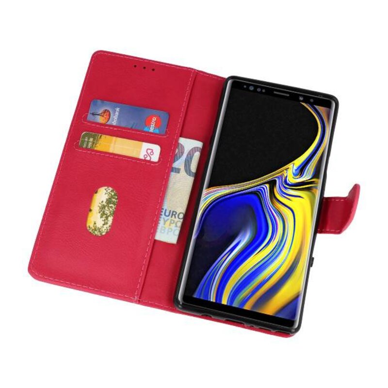 Etuis portefeuille portefeuille pour Galaxy Note 9 rose
