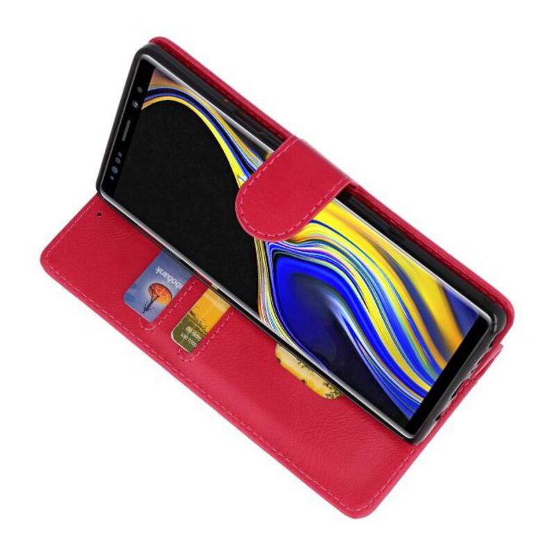 Etuis portefeuille portefeuille pour Galaxy Note 9 rose