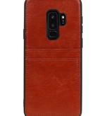 Back Cover 2 Cards for Galaxy S9 Plus Brown