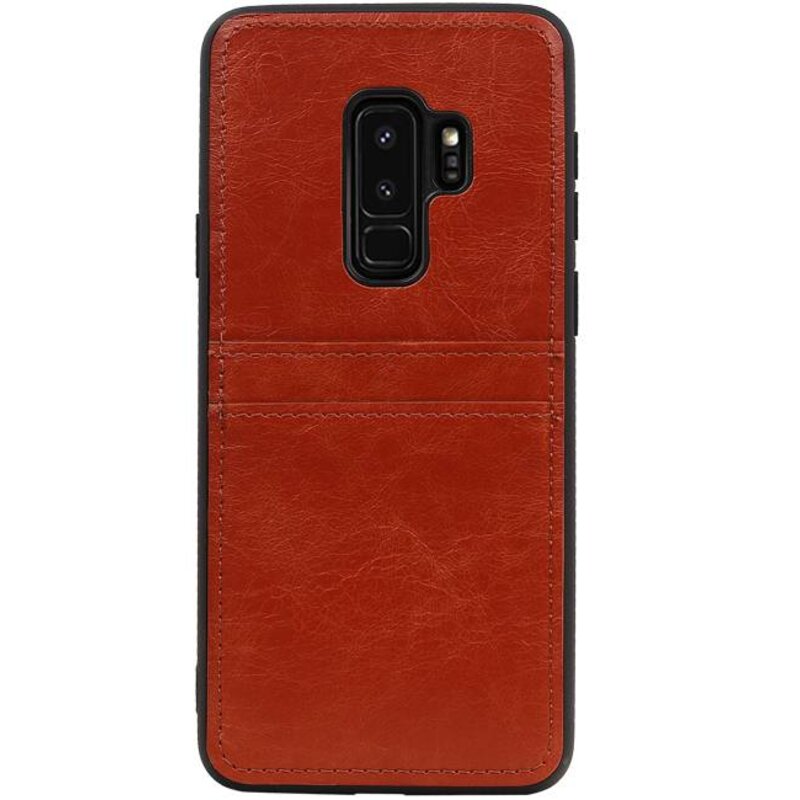 Cover posteriore 2 carte per Galaxy S9 Plus Brown