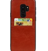 Back Cover 2 Cards for Galaxy S9 Plus Brown