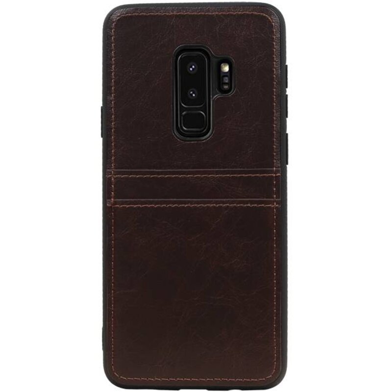 Back Cover 2 Pasjes voor Galaxy S9 Plus Mocca