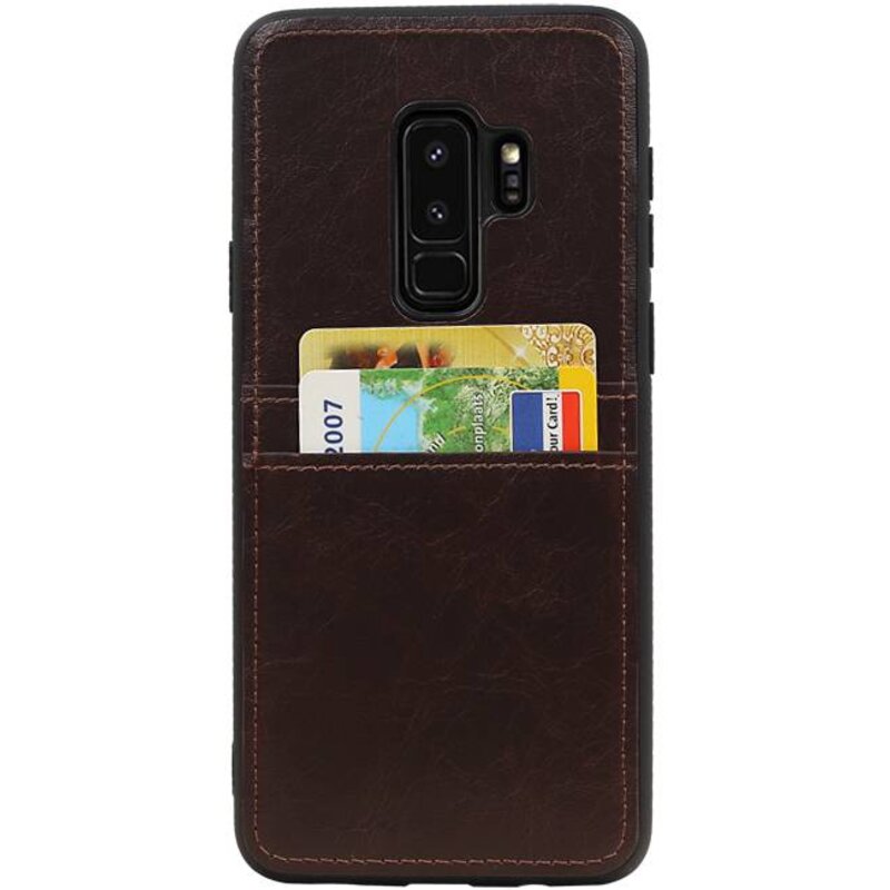 Back Cover 2 Pasjes voor Galaxy S9 Plus Mocca