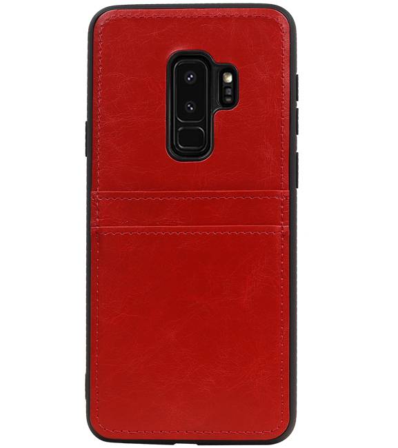 Back Cover 2 Pasjes voor Galaxy S9 Plus Rood