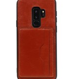 Portrait Back Cover 2 Cards for Galaxy S9 Plus Brown