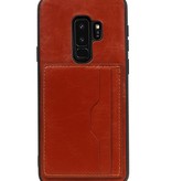 Staand Back Cover 2 Pasjes voor Galaxy S9 Plus Bruin