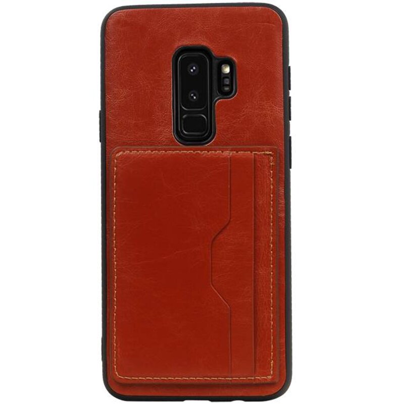 Portrait Back Cover 2 Cards for Galaxy S9 Plus Brown