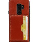 Portrait Back Cover 2 Carte per Galaxy S9 Plus Brown