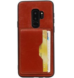 Portrait Back Cover 2 Carte per Galaxy S9 Plus Brown