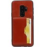 Portrait Back Cover 2 Cards for Galaxy S9 Plus Brown