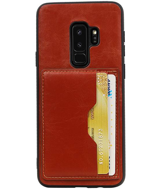 Portrait Back Cover 2 Cards for Galaxy S9 Plus Brown