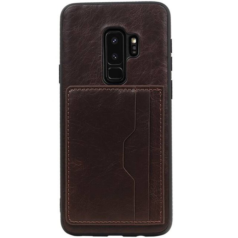 Permanente de la contraportada 2 tarjetas para Galaxy S9 Plus Mocca