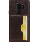 Stand Back Cover 2 Carte per Galaxy S9 Plus Mocca