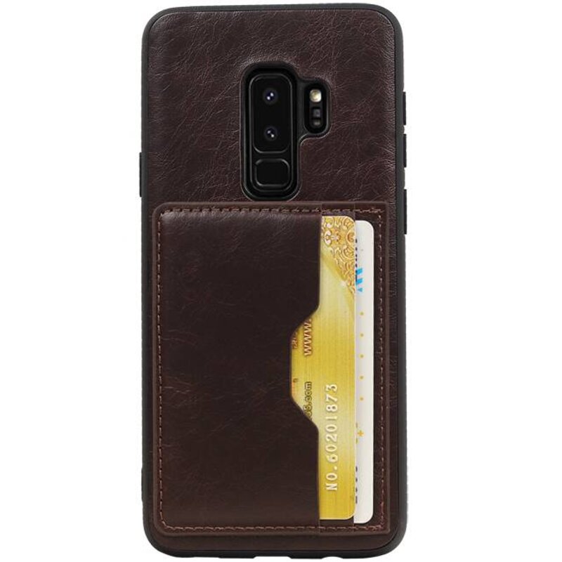 Couverture arrière 2 cartes pour Galaxy S9 Plus Mocca