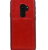 Portrait Back Cover 2 Cartes pour Galaxy S9 Plus Red