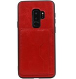 Staand Back Cover 2 Pasjes voor Galaxy S9 Plus Rood