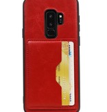 Staand Back Cover 2 Pasjes voor Galaxy S9 Plus Rood