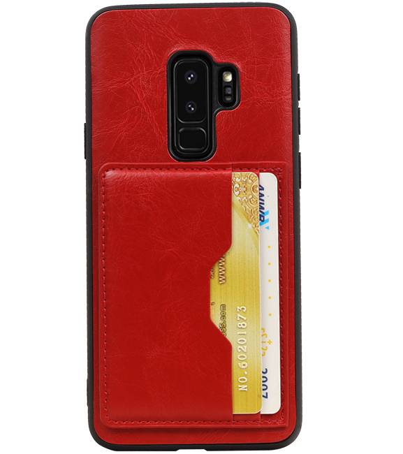 Staand Back Cover 2 Pasjes voor Galaxy S9 Plus Rood