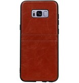 Cover posteriore 2 carte per Galaxy S8 Plus Brown