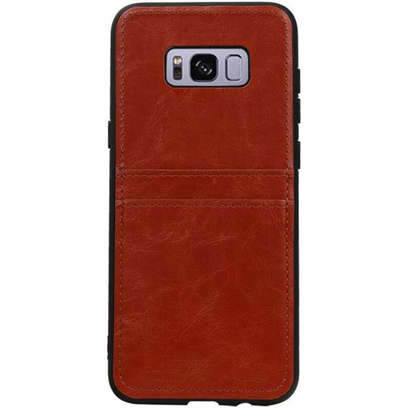 Cover posteriore 2 carte per Galaxy S8 Plus Brown