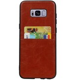 Cover posteriore 2 carte per Galaxy S8 Plus Brown